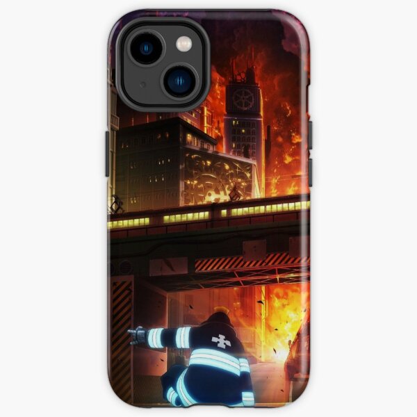 Fire Force Wallpaper Shinra Kusakabe iPhone Tough Case RB2806 product Offical fire force Merch