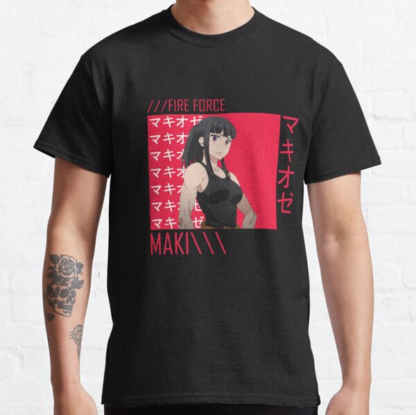 MAKI Anime Aesthetic // Fire Force Classic T-Shirt RB2806 product Offical fire force Merch
