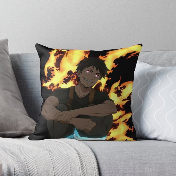 Fire Force Anime Throw Pillow RB2806 product Offical fire force Merch