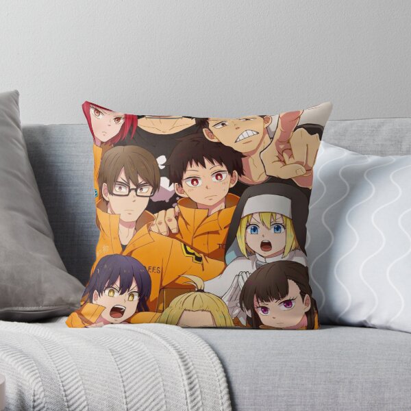 Fire Force Anime Throw Pillow RB2806 product Offical fire force Merch